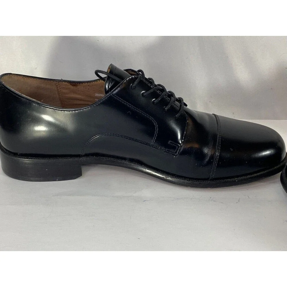 Bostonian Classics Black Cap Toe Oxford Dress Shoes 9M Original Box USA